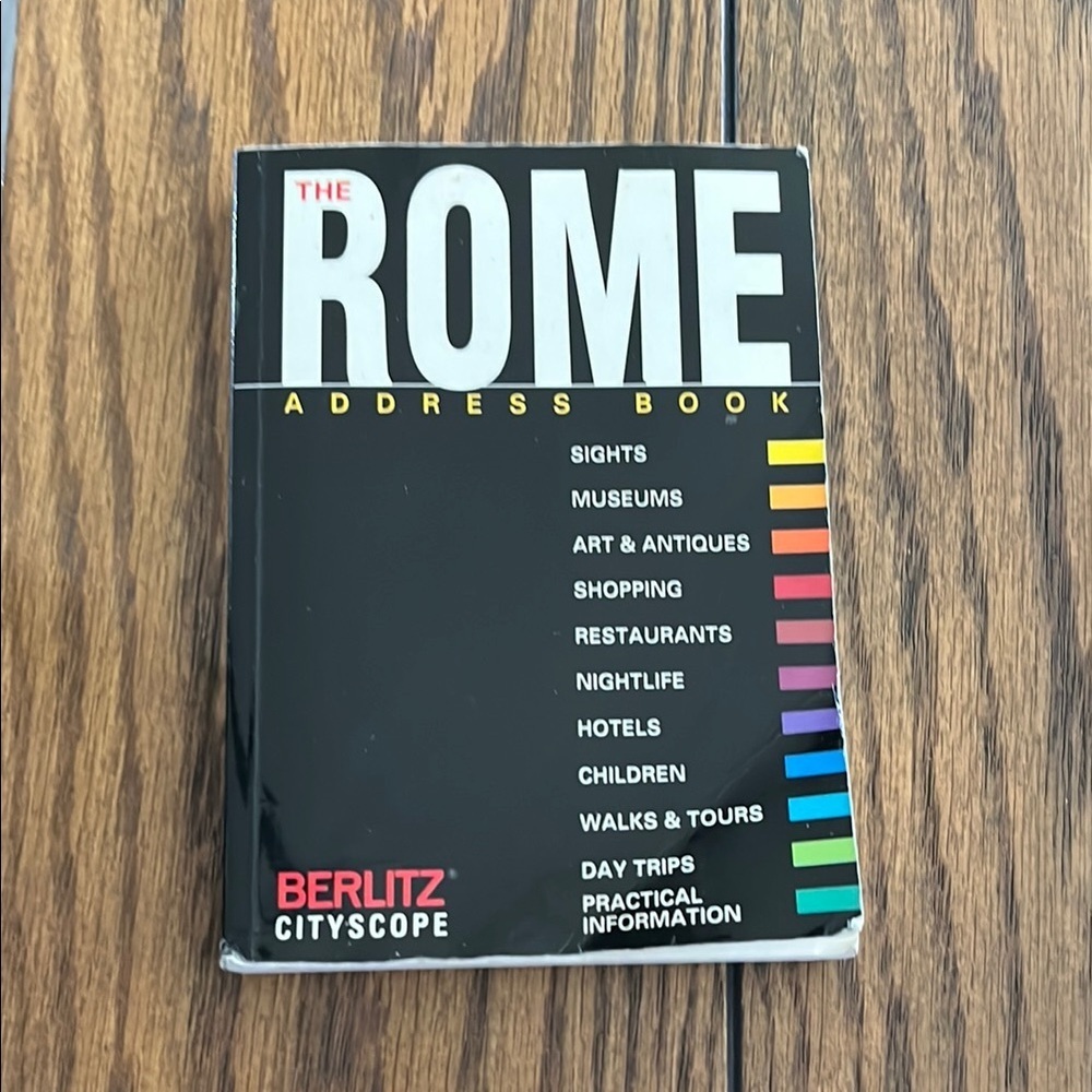 Cityscope Rome Address Book - Black